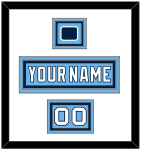 Pittsburgh Nameplate, Number (Shoulder) & 2008 Winter Classic Patch - Powder Blue Jersey - Triple Mat 1