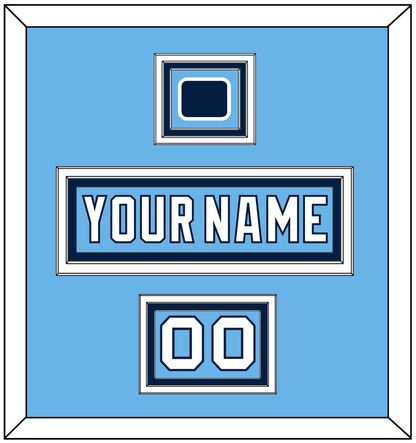 Pittsburgh Nameplate, Number (Shoulder) & 2008 Winter Classic Patch - Powder Blue Jersey - Premier Tier 2
