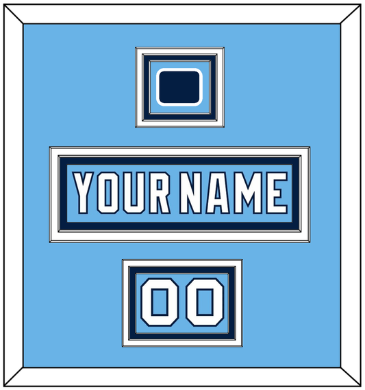 Pittsburgh Nameplate, Number (Shoulder) & 2008 Winter Classic Patch - Powder Blue Jersey - Premier Tier 2