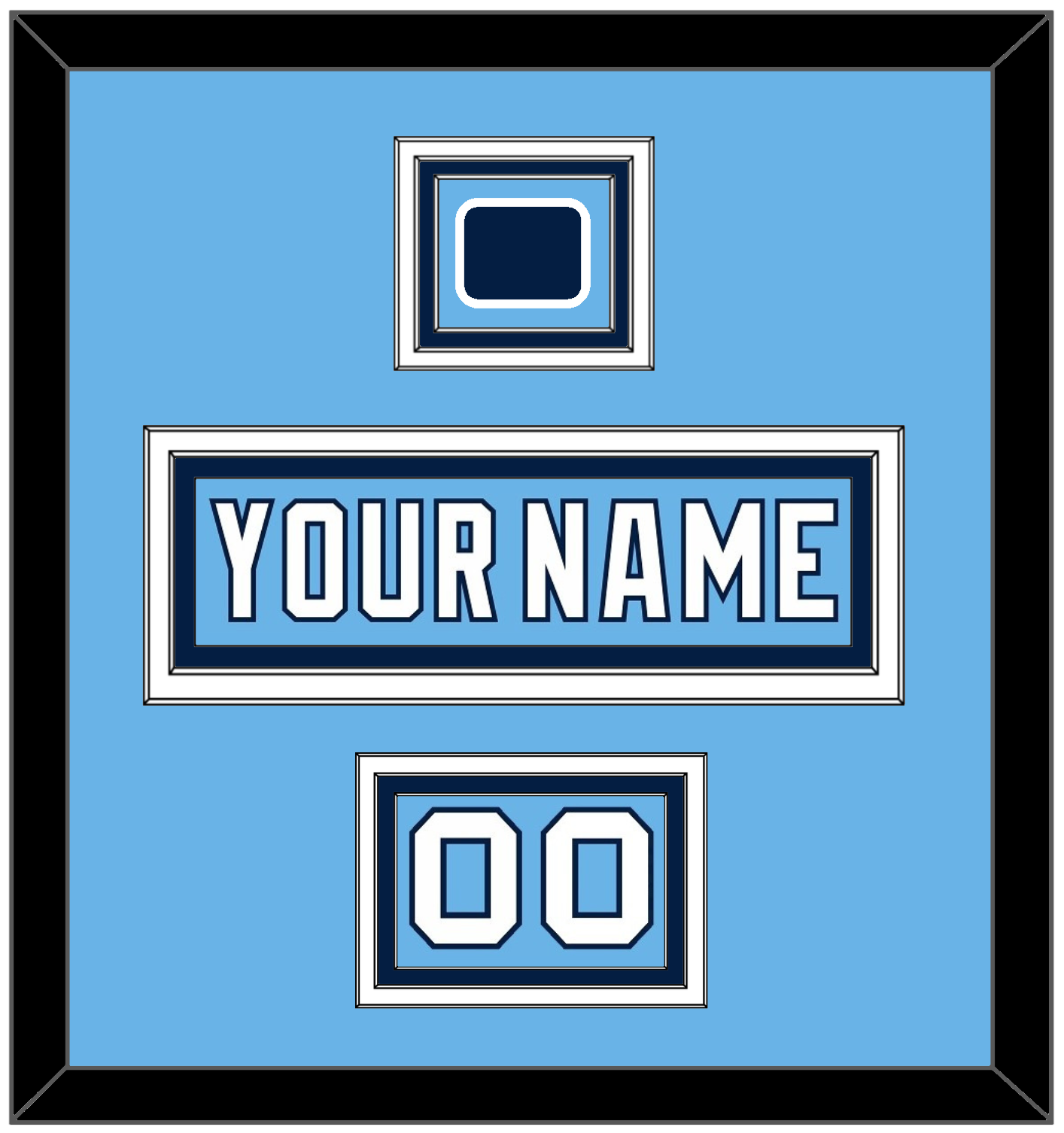 Pittsburgh Nameplate, Number (Shoulder) & 2008 Winter Classic Patch - Powder Blue Jersey - Premier Tier 2