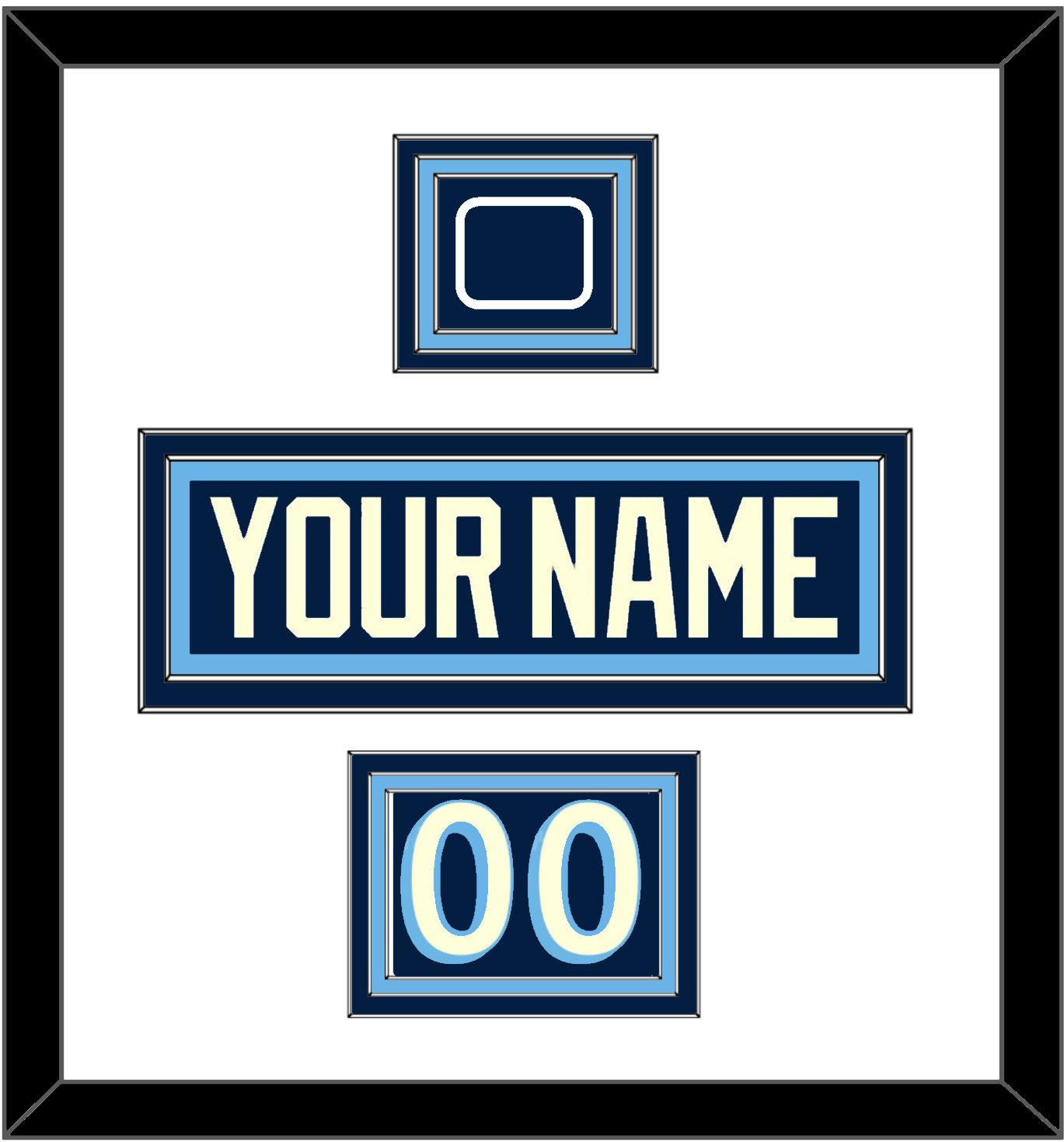 Pittsburgh Nameplate, Number (Shoulder) & 2011 Winter Classic Patch - Blue Jersey - Premier Tier 1