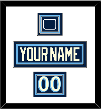 Pittsburgh Nameplate, Number (Shoulder) & 2011 Winter Classic Patch - Blue Jersey - Premier Tier 1