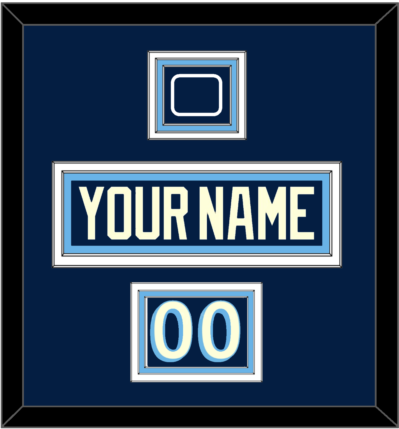 Pittsburgh Nameplate, Number (Shoulder) & 2011 Winter Classic Patch - Blue Jersey - Premier Tier 2