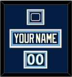 Pittsburgh Nameplate, Number (Shoulder) & 2011 Winter Classic Patch - Blue Jersey - Triple Mat 2