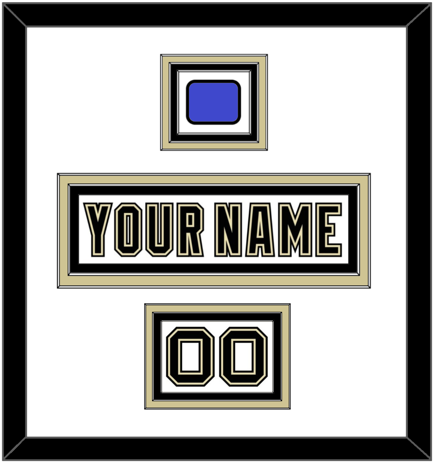Pittsburgh Nameplate, Number (Shoulder) & 2014 Stadium Series-Chicago Patch - White Jersey - Premier Tier 1
