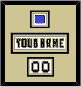 Pittsburgh Nameplate, Number (Shoulder) & 2014 Stadium Series-Chicago Patch - White Jersey - Triple Mat 2