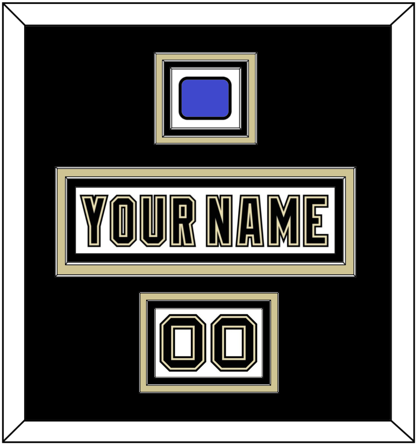 Pittsburgh Nameplate, Number (Shoulder) & 2014 Stadium Series-Chicago Patch - White Jersey - Premier Tier 3