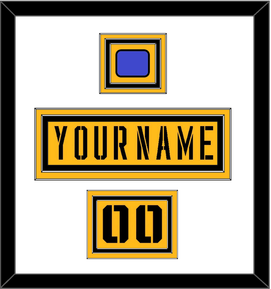 Pittsburgh Nameplate, Number (Shoulder) & 2017 Stadium Series Patch - Gold Jersey - Premier Tier 1