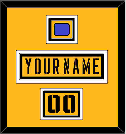 Pittsburgh Nameplate, Number (Shoulder) & 2017 Stadium Series Patch - Gold Jersey - Premier Tier 2