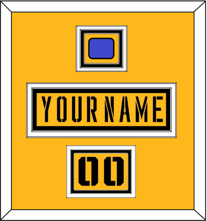 Pittsburgh Nameplate, Number (Shoulder) & 2017 Stadium Series Patch - Gold Jersey - Premier Tier 2