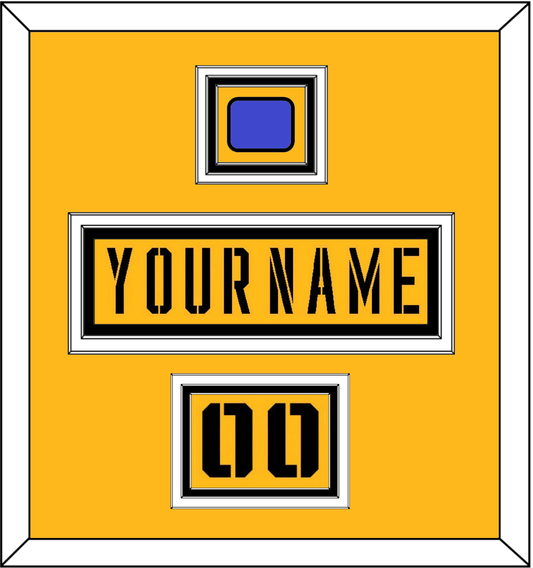 Pittsburgh Nameplate, Number (Shoulder) & 2017 Stadium Series Patch - Gold Jersey - Premier Tier 2