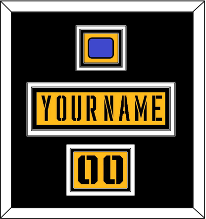 Pittsburgh Nameplate, Number (Shoulder) & 2017 Stadium Series Patch - Gold Jersey - Premier Tier 3