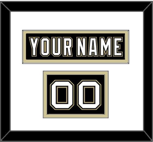 Pittsburgh Nameplate & Number (Shoulder) - Black Jersey (2000-2007) - Signature Tier 1