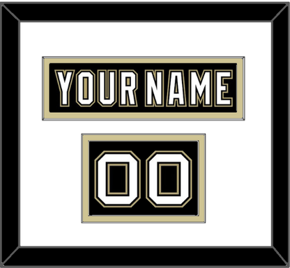 Pittsburgh Nameplate & Number (Shoulder) - Black Jersey (2000-2007) - Signature Tier 1