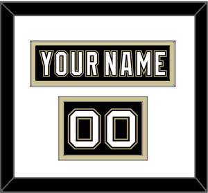 Pittsburgh Nameplate & Number (Shoulder) - Black Jersey (2000-2007) - Double Mat 1