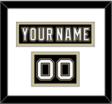 Pittsburgh Nameplate & Number (Shoulder) - Black Jersey (2000-2007) - Double Mat 1