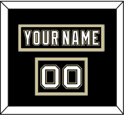 Pittsburgh Nameplate & Number (Shoulder) - Black Jersey (2000-2007) - Signature Tier 2