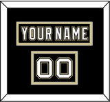 Pittsburgh Nameplate & Number (Shoulder) - Home Black (2007-2016) - Double Mat 2