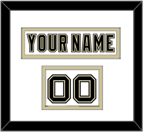 Pittsburgh Nameplate & Number (Shoulder) - White Jersey (2002-2007) - Double Mat 1