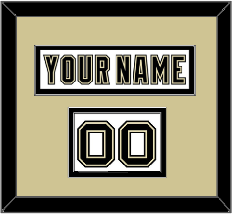 Pittsburgh Nameplate & Number (Shoulder) - White Jersey (2002-2007) - Double Mat 2