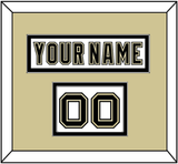 Pittsburgh Nameplate & Number (Shoulder) - White Jersey (2002-2007) - Double Mat 2