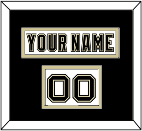 Pittsburgh Nameplate & Number (Shoulder) - 2014 Stadium Series White Jersey - Signature Tier 3