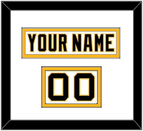Pittsburgh Nameplate & Number (Shoulder) - Home White (1992-2002) - Signature Tier 1