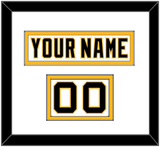Pittsburgh Nameplate & Number (Shoulder) - Home White (1992-2002) - Double Mat 1