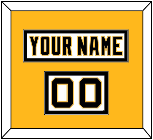 Pittsburgh Nameplate & Number (Shoulder) - Home White (1992-2002) - Signature Tier 3