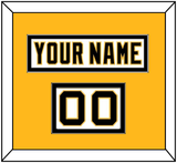 Pittsburgh Nameplate & Number (Shoulder) - Home White (1992-2002) - Double Mat 3