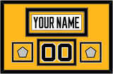 Pittsburgh Nameplate, Number (Shoulder) & 2 Stanley Cup Finals Patches - Road White - Double Mat 2