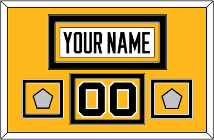 Pittsburgh Nameplate, Number (Shoulder) & 2 Stanley Cup Finals Patches - Home White (1988-1992) - Signature Tier 2