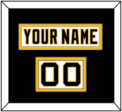 Pittsburgh Nameplate & Number (Shoulder) - Home White (1992-2002) - Signature Tier 2