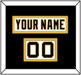 Pittsburgh Nameplate & Number (Shoulder) - Home White (1992-2002) - Double Mat 2