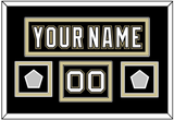 Pittsburgh Nameplate, Number (Shoulder) & 2 Stanley Cup Finals Patches - Home Black (2007-2016) - Double Mat 2