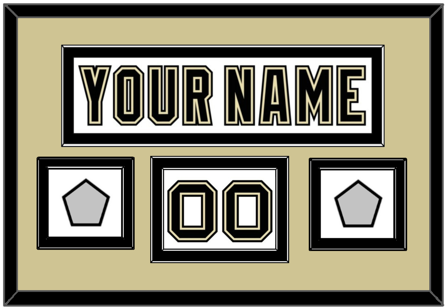 Pittsburgh Nameplate, Number (Shoulder) & 2 Stanley Cup Finals Patches - Road White (2007-2016) - Signature Tier 2