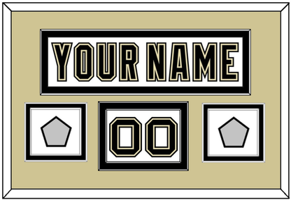 Pittsburgh Nameplate, Number (Shoulder) & 2 Stanley Cup Finals Patches - Road White (2007-2016) - Signature Tier 2