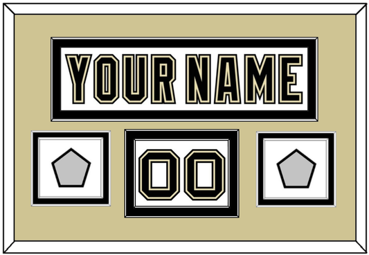 Pittsburgh Nameplate, Number (Shoulder) & 2 Stanley Cup Finals Patches - Road White (2007-2016) - Signature Tier 2