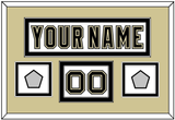 Pittsburgh Nameplate, Number (Shoulder) & 2 Stanley Cup Finals Patches - Road White (2007-2016) - Double Mat 2