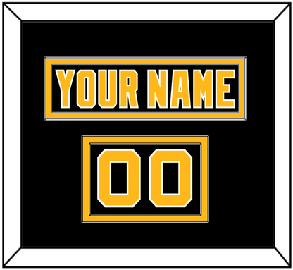 Pittsburgh Nameplate & Number (Shoulder) - Road Black (1992-1997) - Signature Tier 2