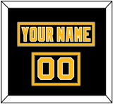 Pittsburgh Nameplate & Number (Shoulder) - Road Black (1992-1997) - Double Mat 2