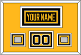 Pittsburgh Nameplate, Number (Shoulder) & 2 Stanley Cup Finals Patches - Home Black - Triple Mat 2