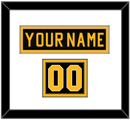 Pittsburgh Nameplate & Number (Shoulder) - Road Black (1981-1984) - Signature Tier 1