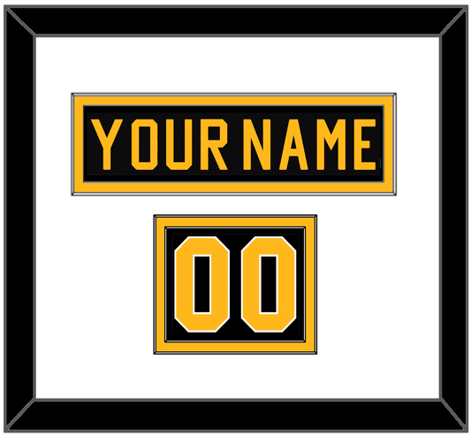 Pittsburgh Nameplate & Number (Shoulder) - Road Black (1981-1984) - Signature Tier 1