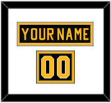 Pittsburgh Nameplate & Number (Shoulder) - Road Black (1981-1984) - Double Mat 1