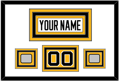 Pittsburgh Nameplate, Number (Shoulder) & 2 Stanley Cup Finals Patches - Home White (1988-1992) - Premier Tier 1
