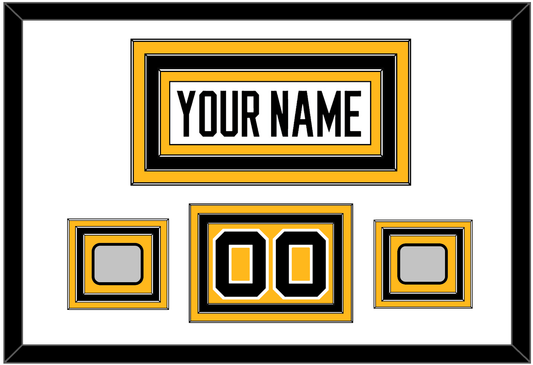 Pittsburgh Nameplate, Number (Shoulder) & 2 Stanley Cup Finals Patches - Road White - Premier Tier 1