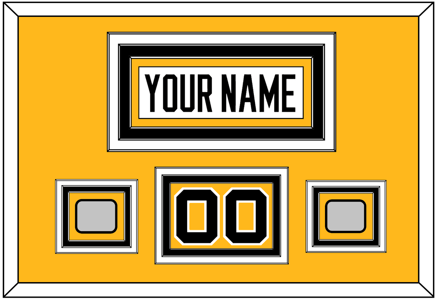 Pittsburgh Nameplate, Number (Shoulder) & 2 Stanley Cup Finals Patches - Home White (1988-1992) - Premier Tier 2