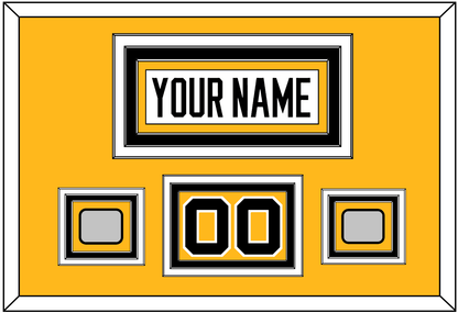 Pittsburgh Nameplate, Number (Shoulder) & 2 Stanley Cup Finals Patches - Home White (1988-1992) - Premier Tier 2