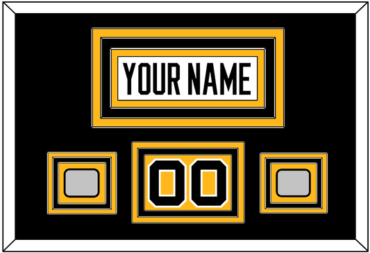 Pittsburgh Nameplate, Number (Shoulder) & 2 Stanley Cup Finals Patches - Home White (1988-1992) - Premier Tier 3